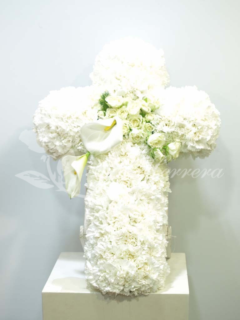 Cruz funeraria de clavel 2 Cruz funeraria de clavel 2