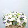 Caja de madera de flor blanca 1