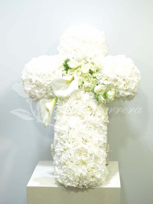 Cruz funeraria de clavel 2