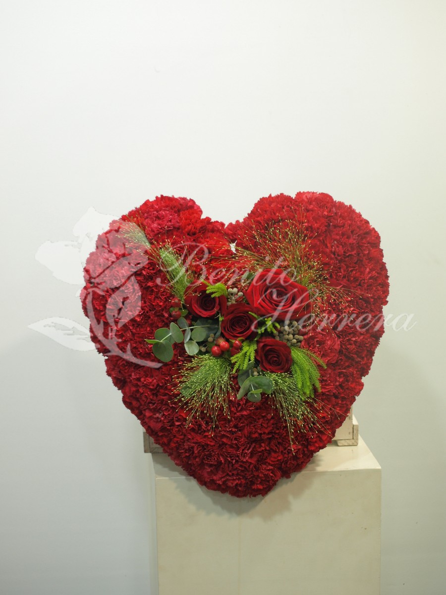 Corazón funerario rojo 4 Corazón funerario rojo 4