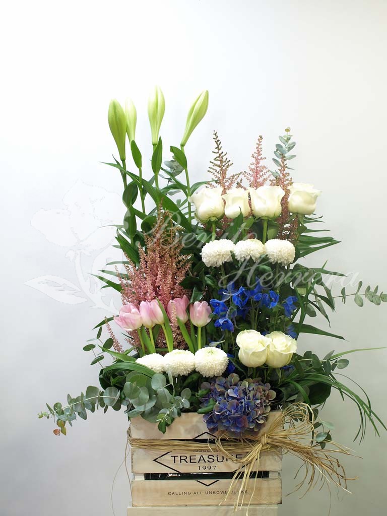 Centro paralelo en caja de madera 4 Centro paralelo en caja de madera 2