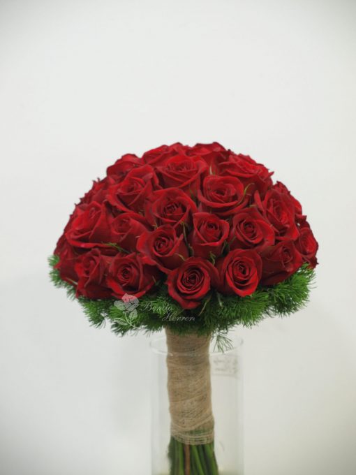 Bouquet novia rosas rojas 4