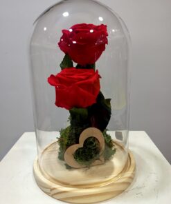 Cúpula con dos rosas eternas